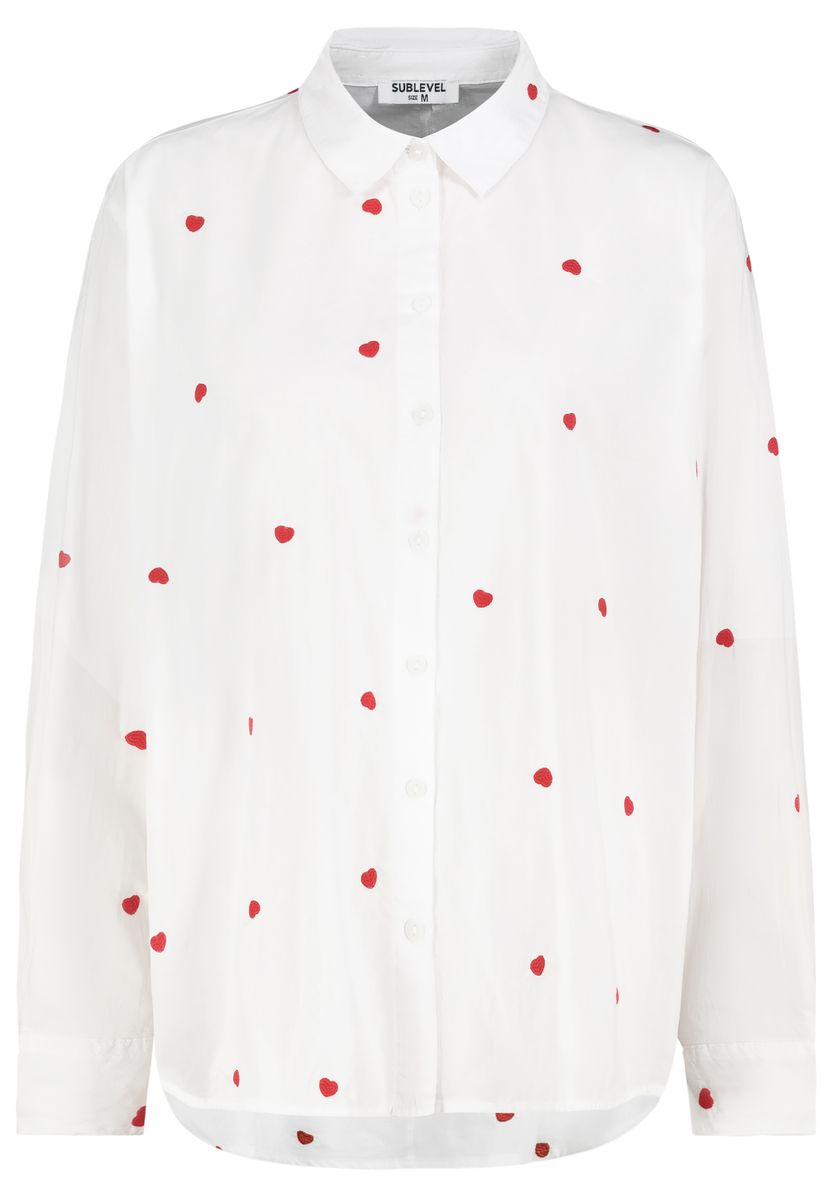 DOB Bluse mit Stickerei Allover,lan