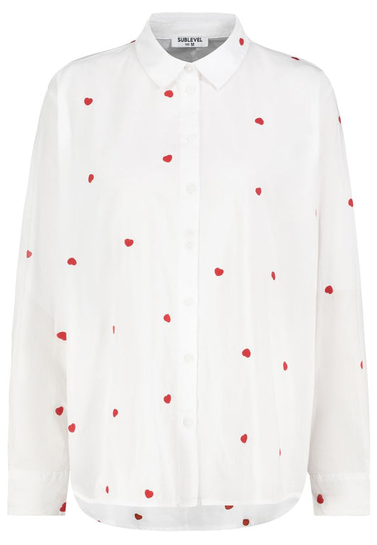 DOB Bluse mit Stickerei Allover,lan