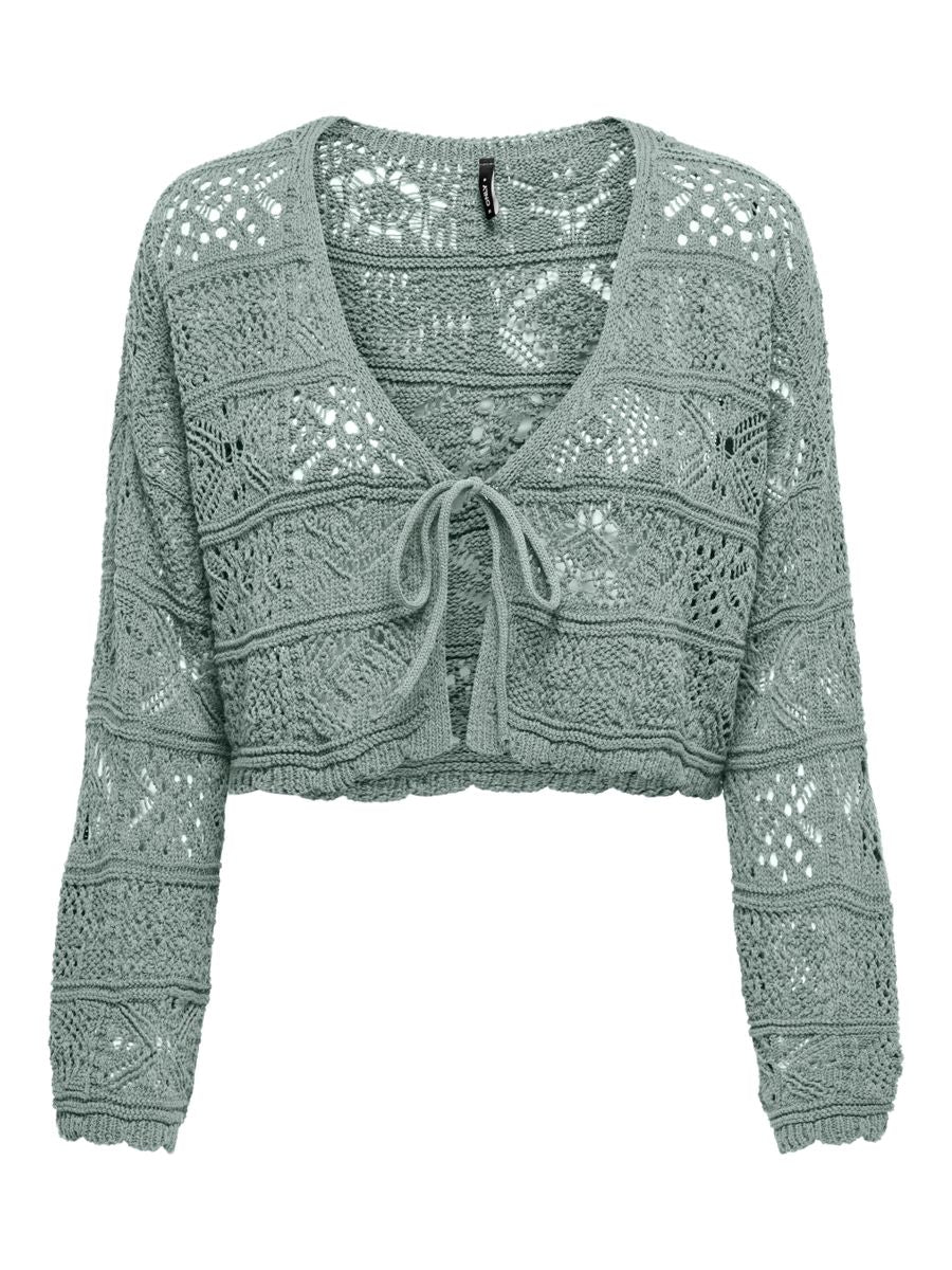 ONLBEACH 7/8 TIE CARDIGAN KNT NOOS