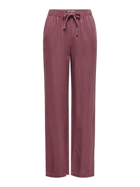 ONLGOA MW LINEN BL PULL-UP PANT CC PNT
