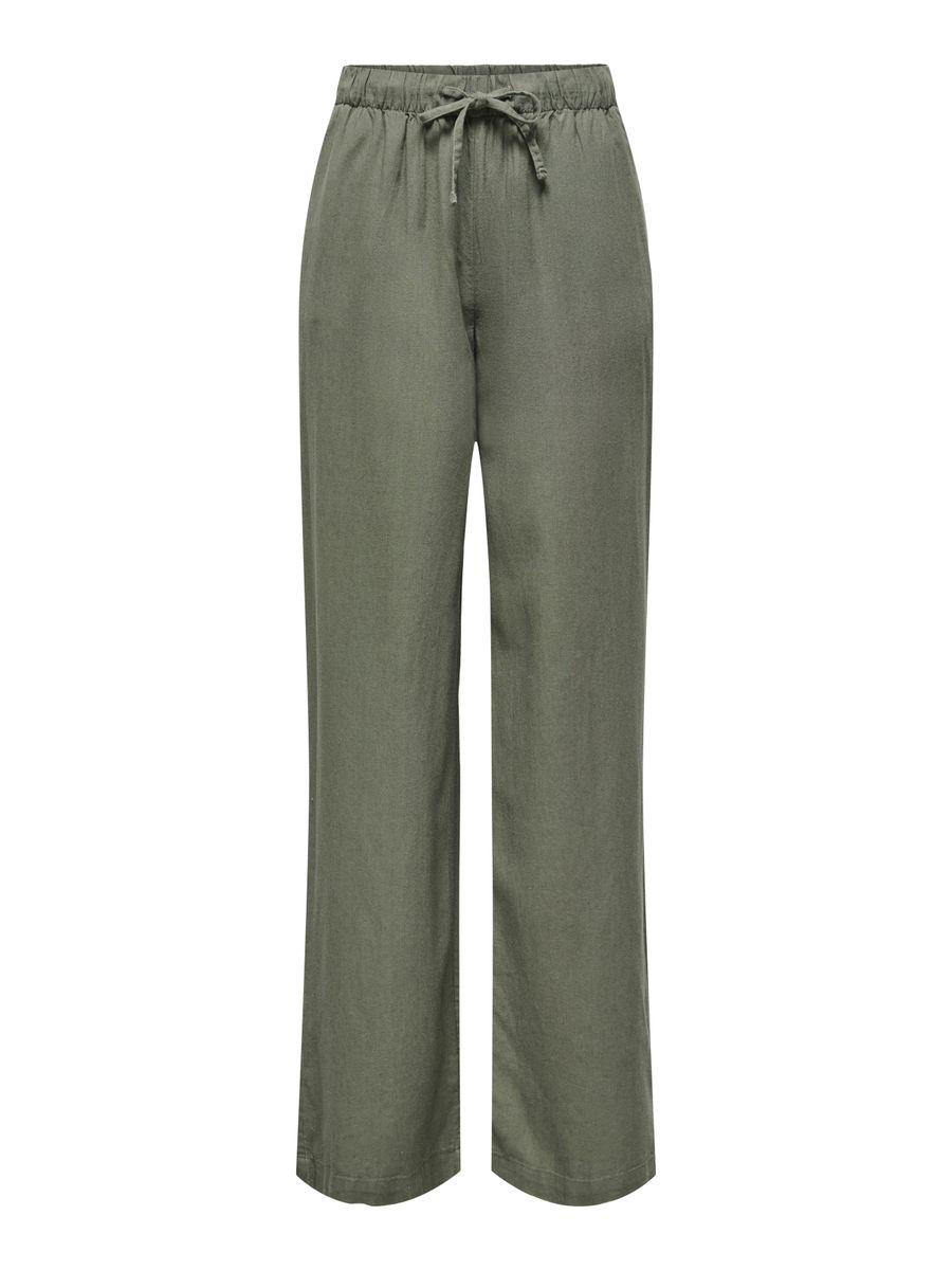 ONLGOA MW LINEN BL PULL-UP PANT CC PNT