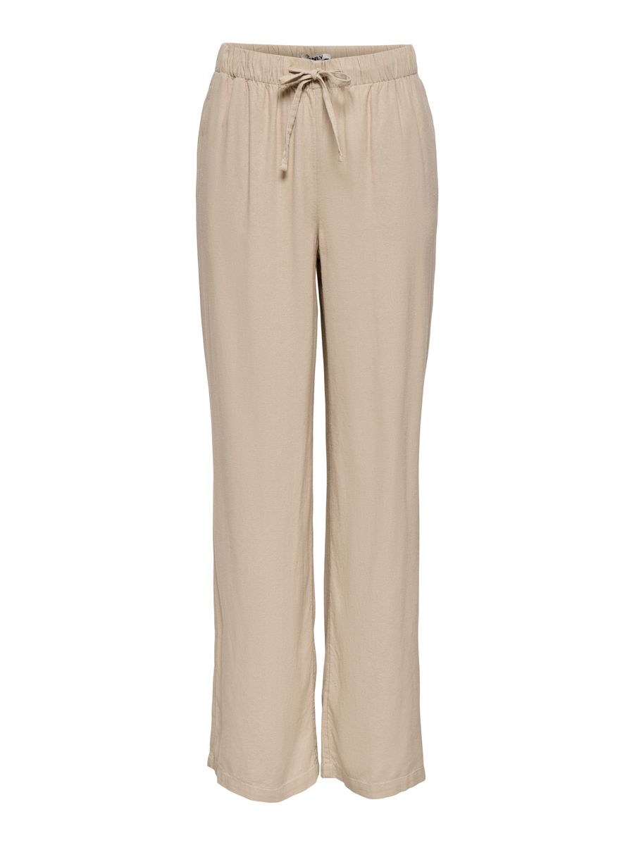 ONLGOA MW LINEN BL PULL-UP PANT CC PNT