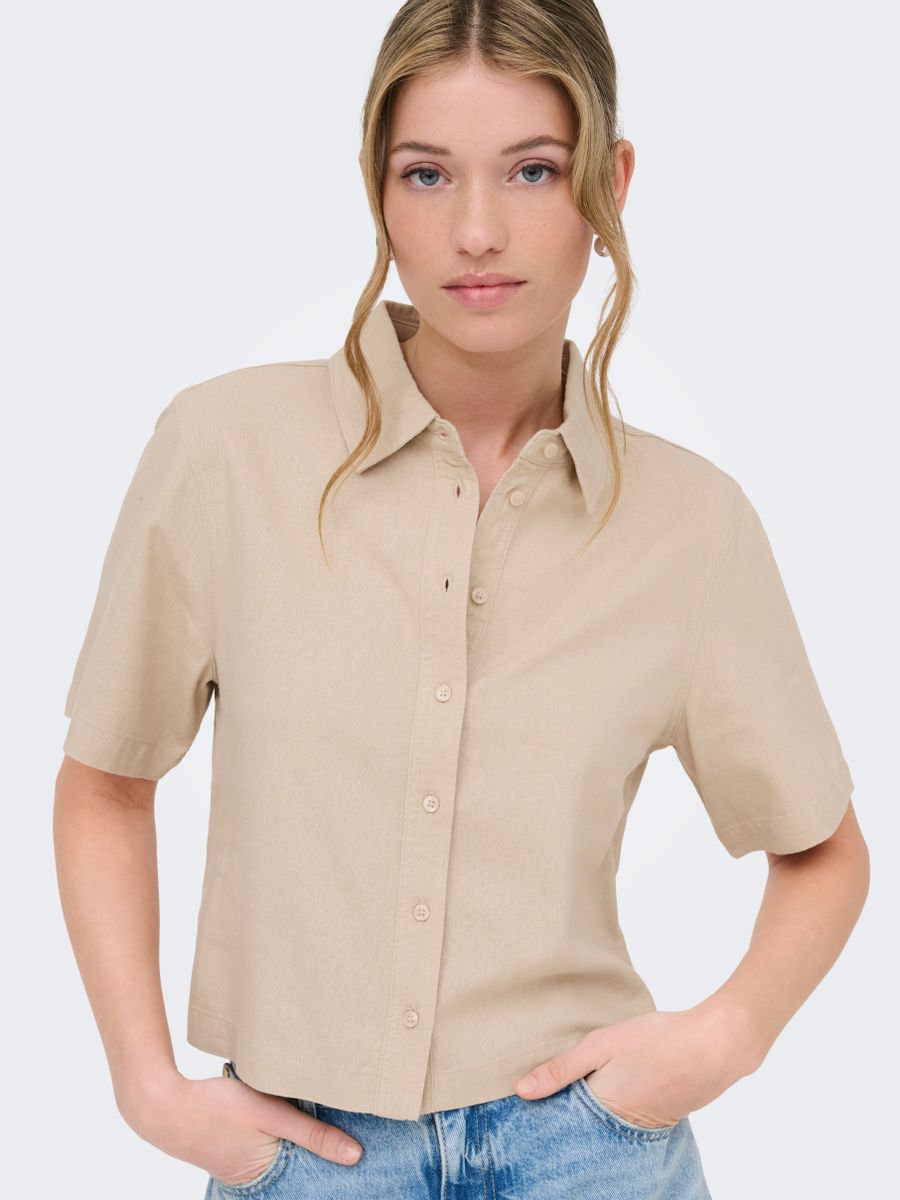 ONLGOA S/S LINEN BL SHIRT CC PNT