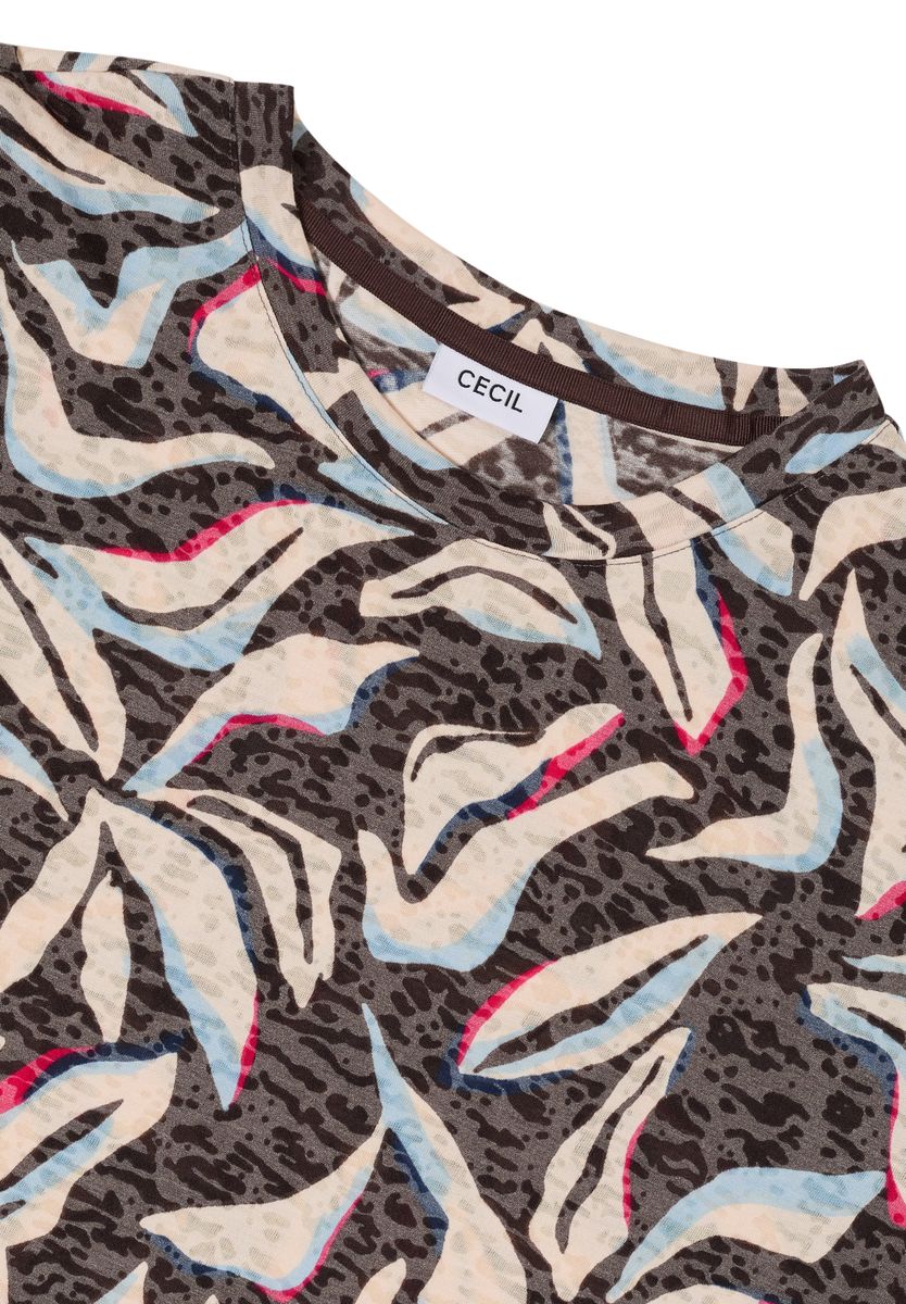 Kurzarm T-Shirt im Ausbrenner-Look