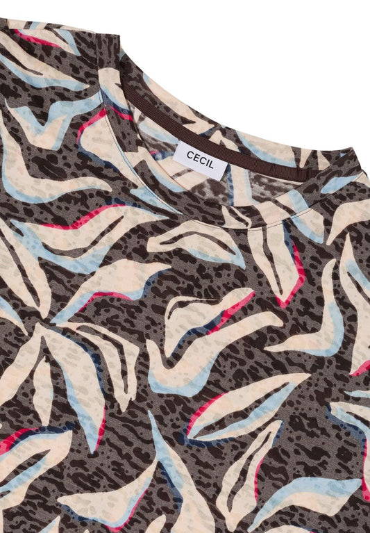 Kurzarm T-Shirt im Ausbrenner-Look