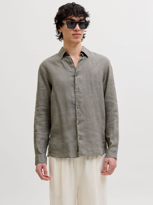 JPRBLALAWRENCE LINEN LS SHIRT SN