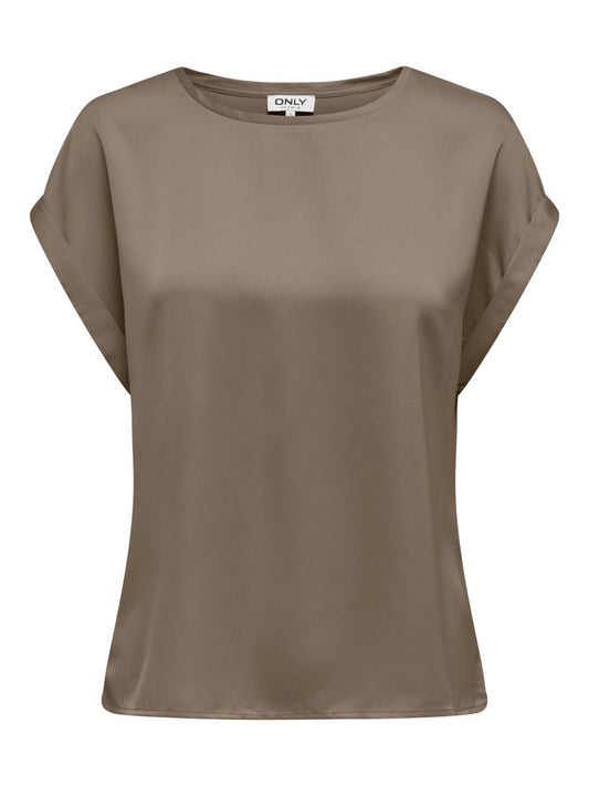 ONLLIEKE S/S SATIN MIX TOP WVN NOOS