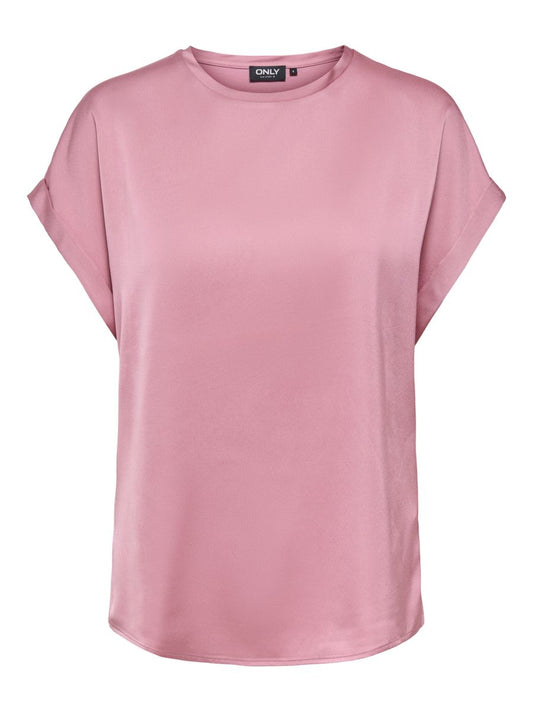 ONLLIEKE S/S SATIN MIX TOP WVN NOOS