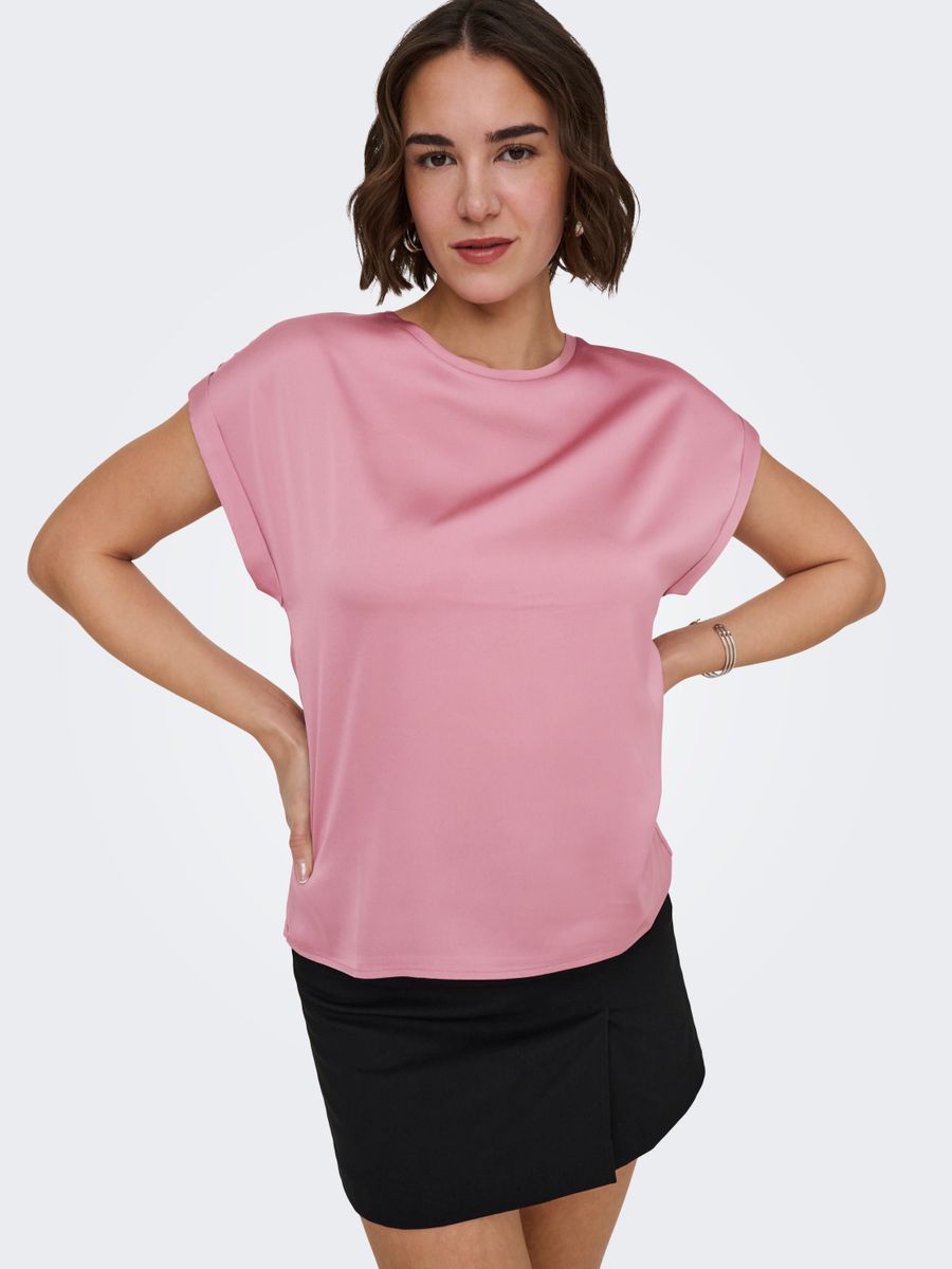 ONLLIEKE S/S SATIN MIX TOP WVN NOOS