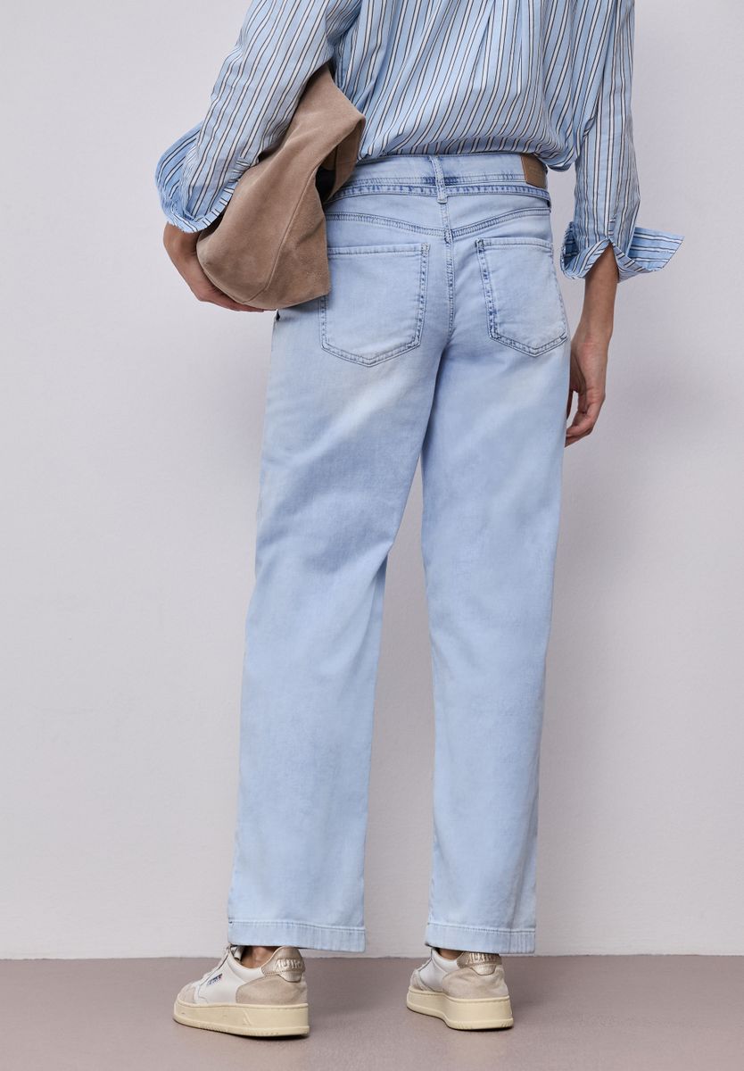 Wide Leg Jeans im Bleached-Look