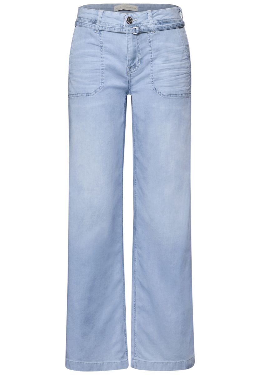 Wide Leg Jeans im Bleached-Look