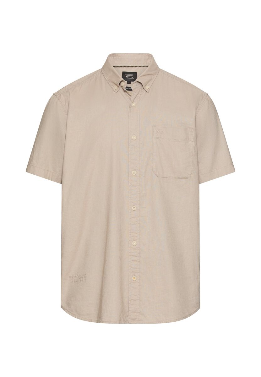 Kurzarmhemd aus Leinenmix