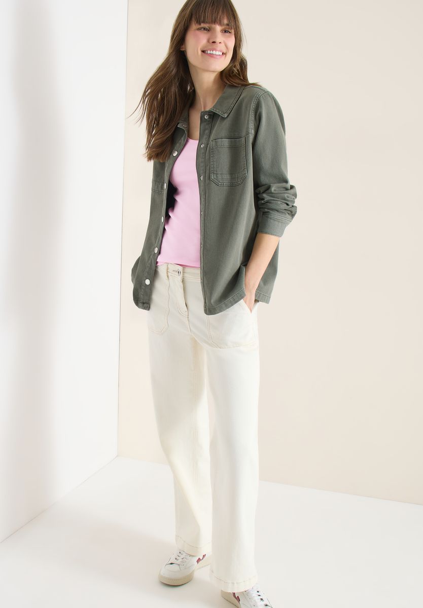 Basic Top mit Rundhals aus Baumwolle