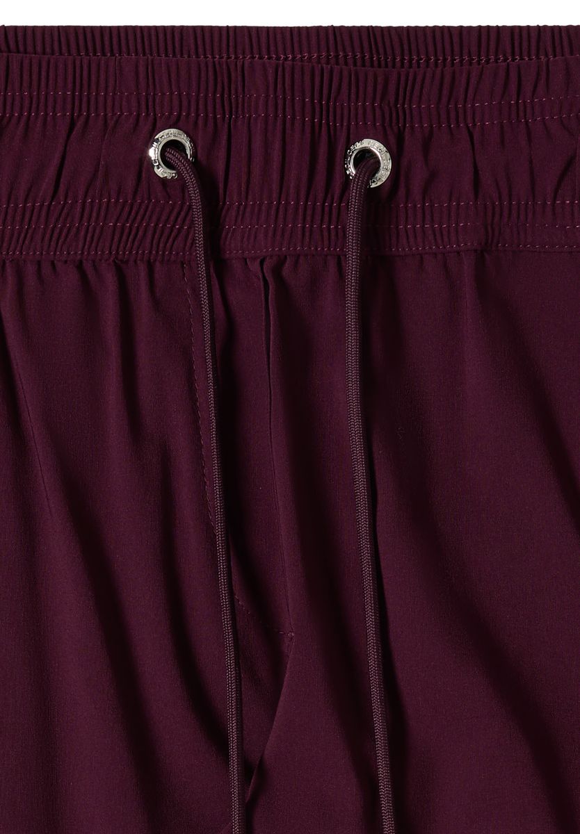 Mid Waist Slim Leg Hose im Casual Fit