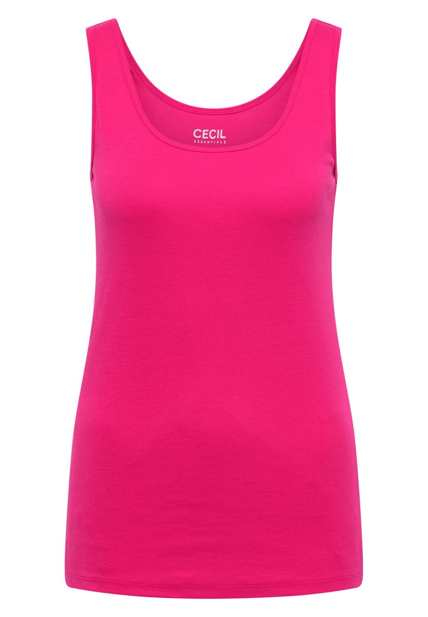 Basic Top mit Rundhals aus Baumwolle