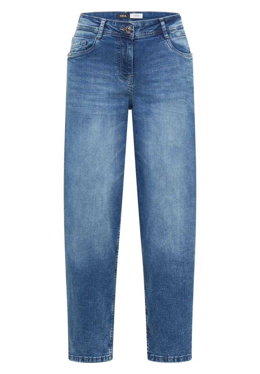 High Waist Barrel Leg Jeans im Loose Fit