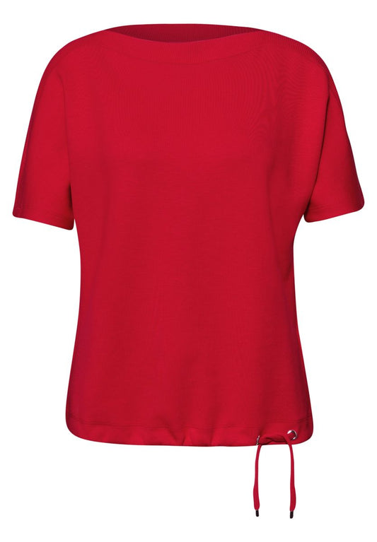 Dropped Shoulder Shirt mit Rippdetail
