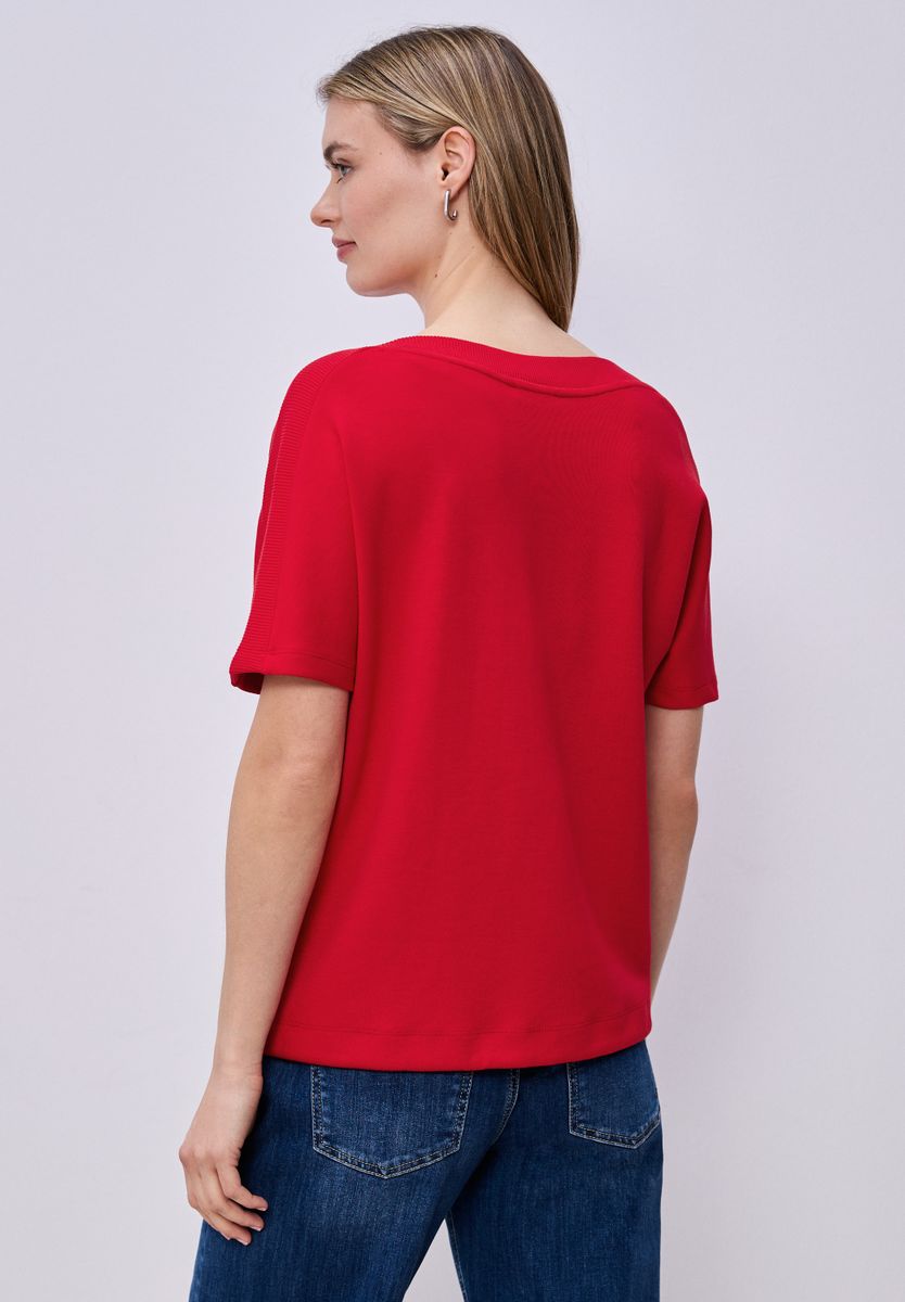 Dropped Shoulder Shirt mit Rippdetail