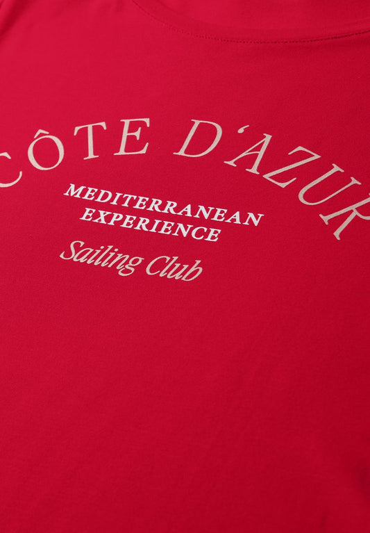 T-Shirt mit Rundhals und Wording