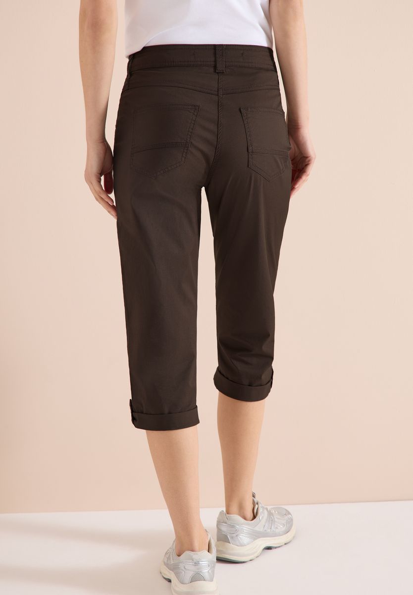 3/4 Mid Waist Casual Fit Hose mit Turn Up