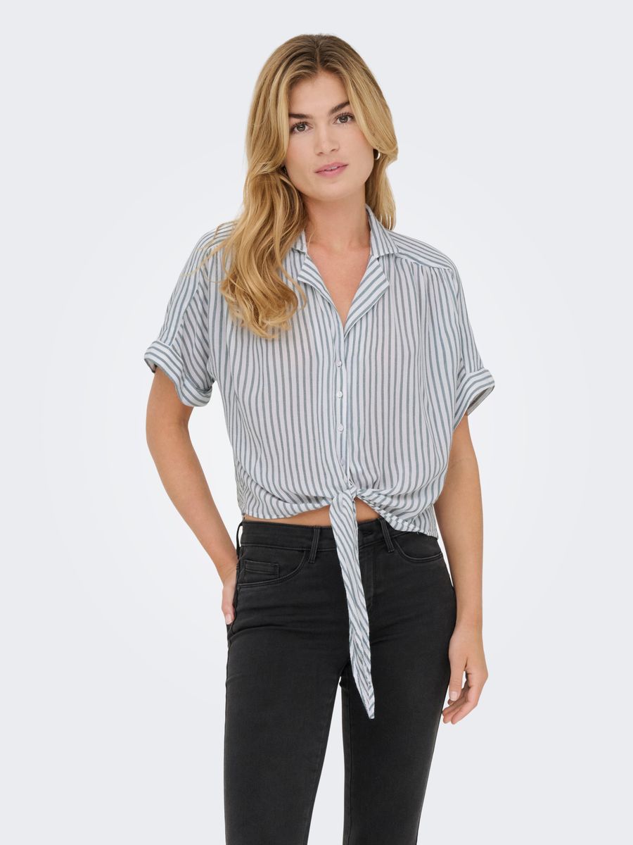 ONLPAULA LIFE S/S TIE SHIRT WVN NOOS