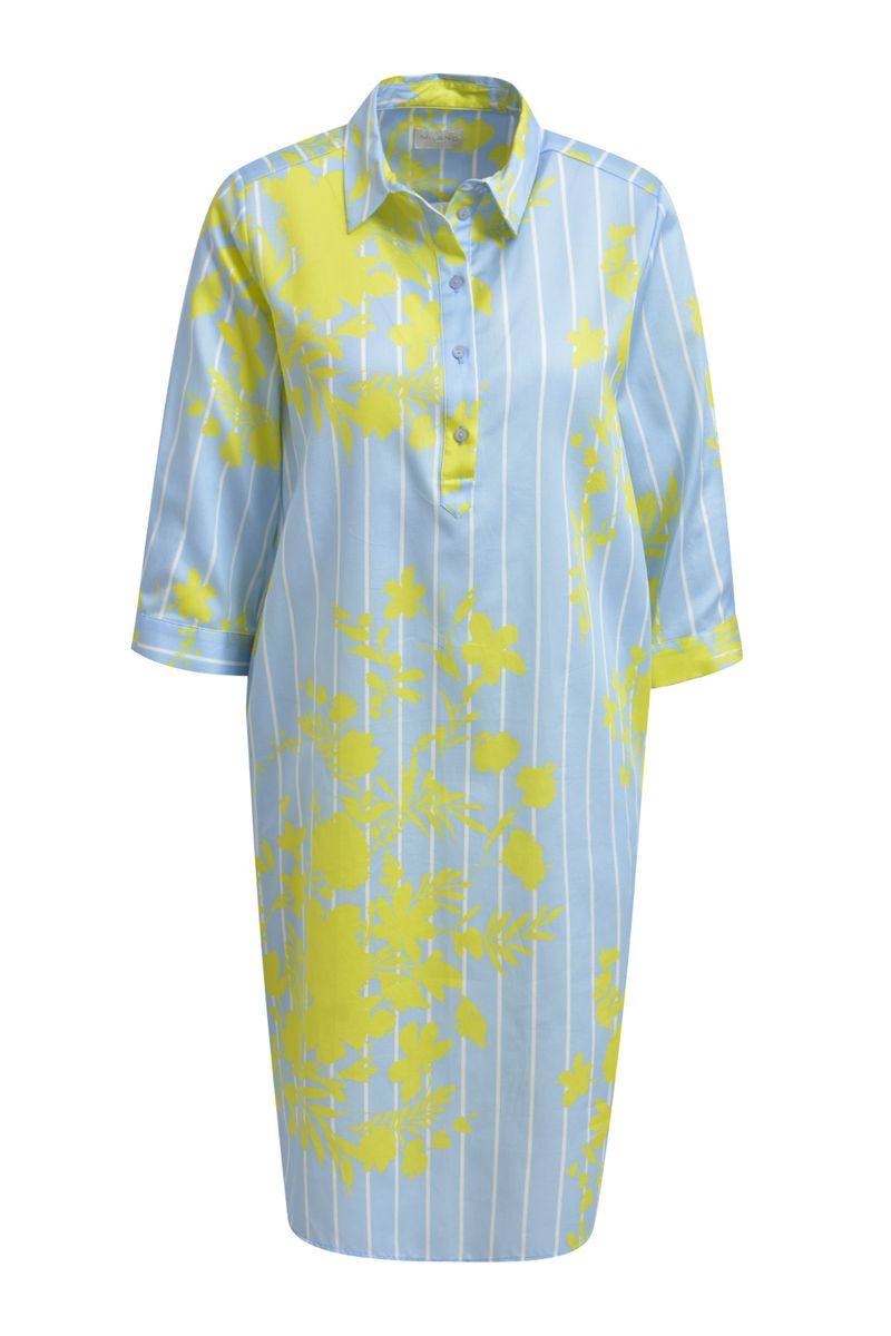 shirt dress with3/4 sleeves