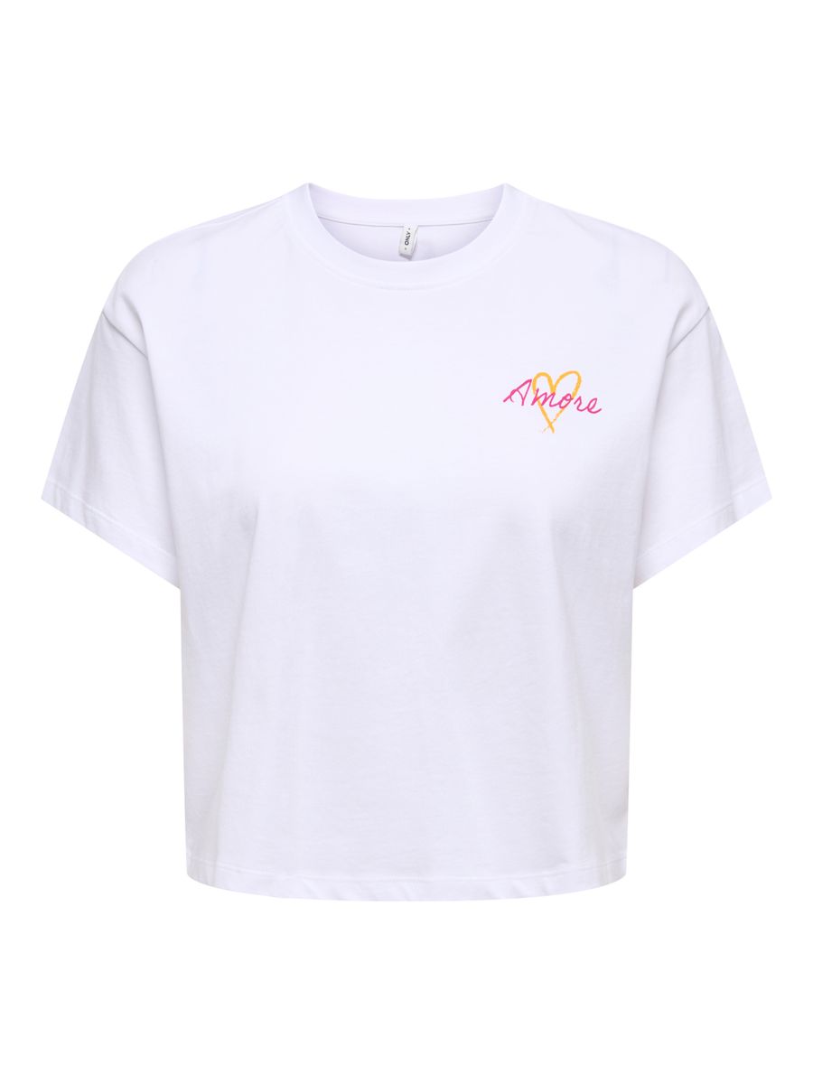 ONLANNBEL S/S BOXY CROP TEE JRS