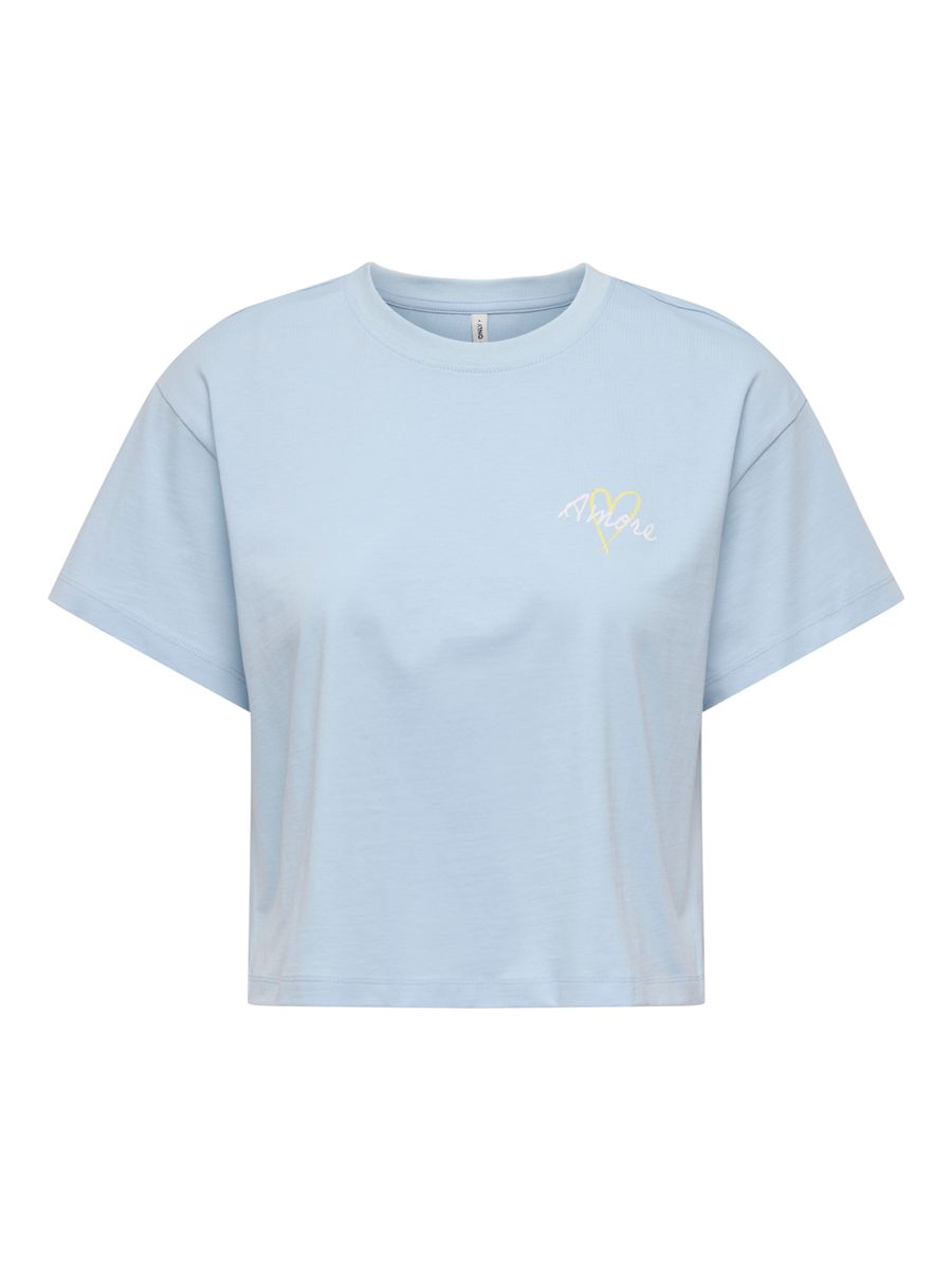 ONLANNBEL S/S BOXY CROP TEE JRS