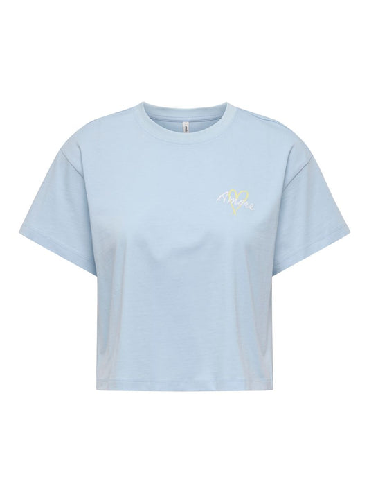 ONLANNBEL S/S BOXY CROP TEE JRS