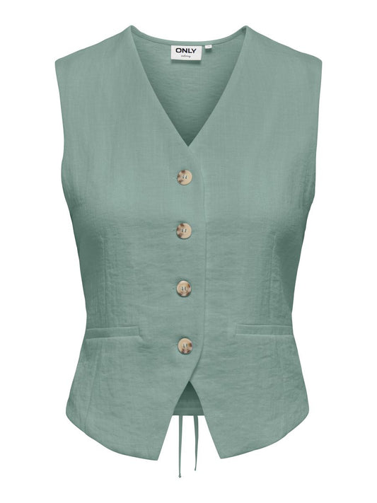 ONLITA S/L LINEN LOOK WAISTCOAT TLR