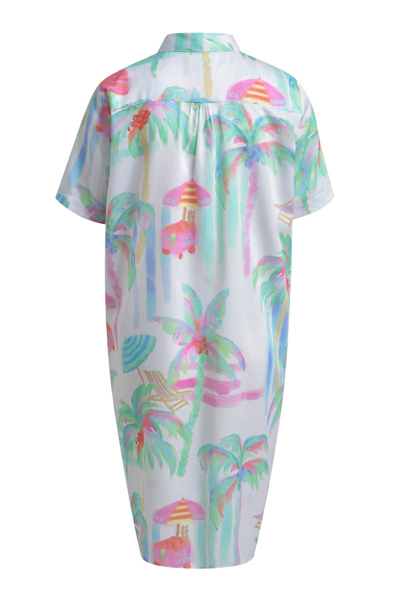 shirtdress, 1/2 sleeve