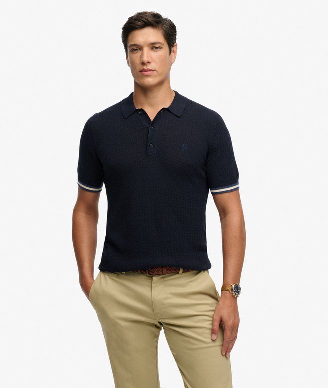 Knitted Texture S/S Polo