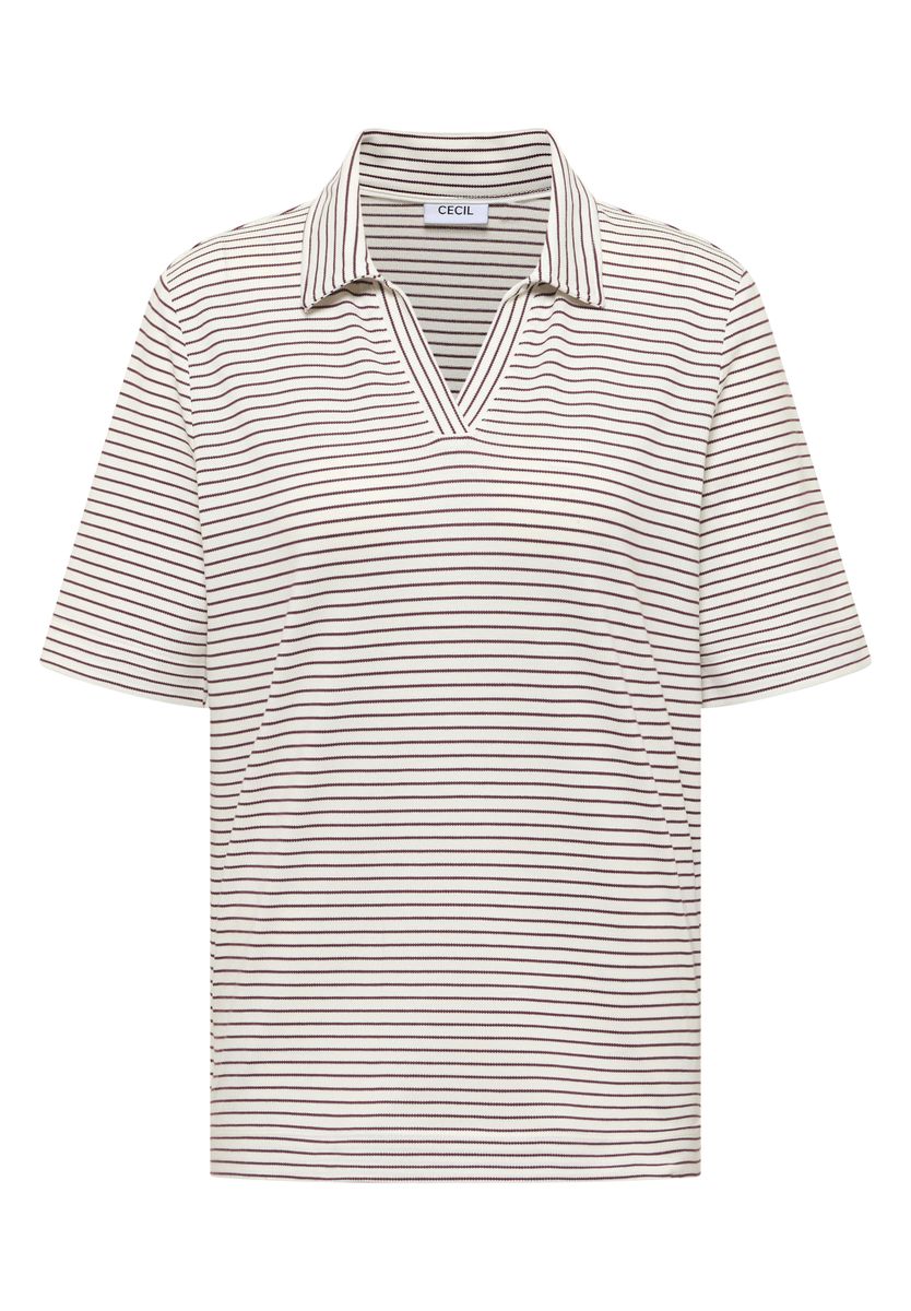 Kurzarm Poloshirt mit Streifen