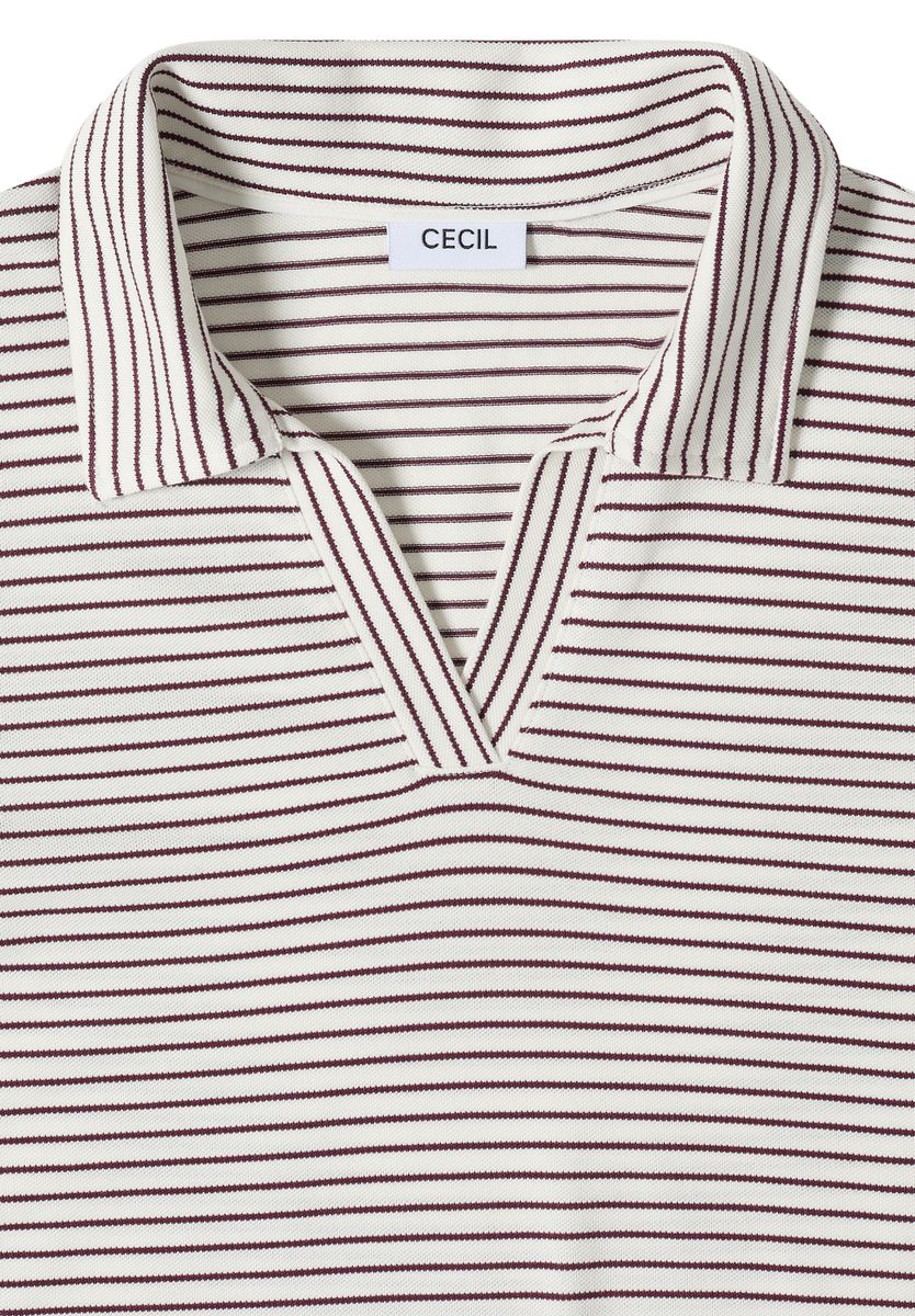 Kurzarm Poloshirt mit Streifen