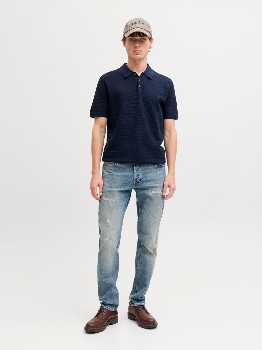 JPRBLURILEY KNIT POLO SS SN