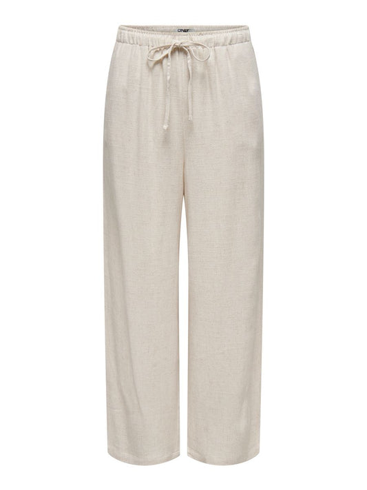 ONLSIESTA MW PULL-UP LINEN BL PNT NOOS