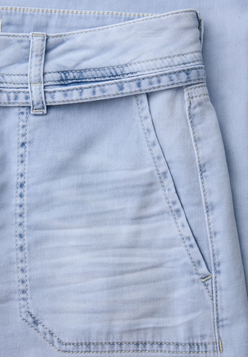 Wide Leg Jeans im Bleached-Look