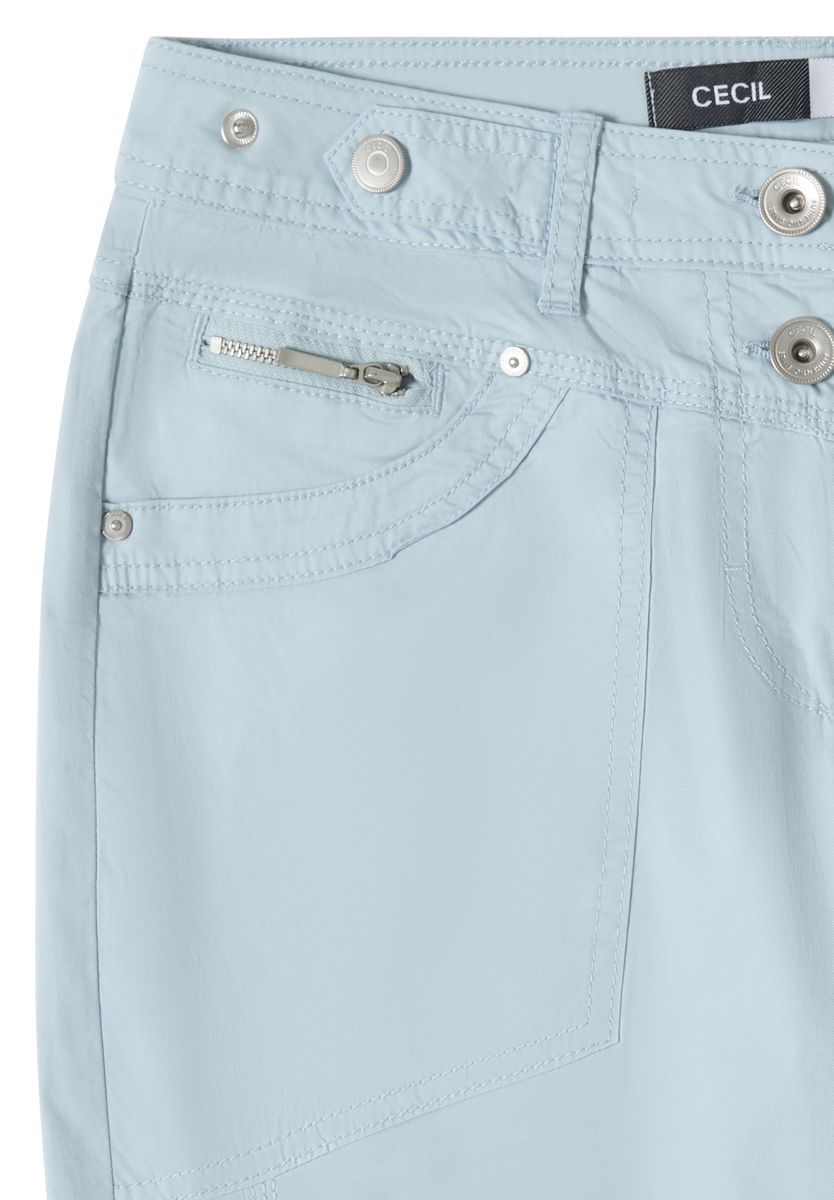 3/4 Mid Waist Casual Fit Hose mit Turn Up