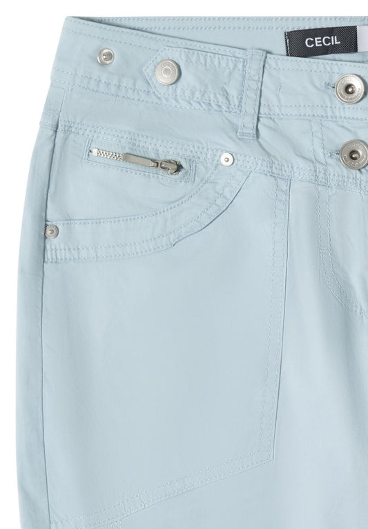 3/4 Mid Waist Casual Fit Hose mit Turn Up