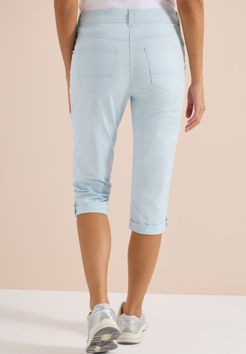 3/4 Mid Waist Casual Fit Hose mit Turn Up