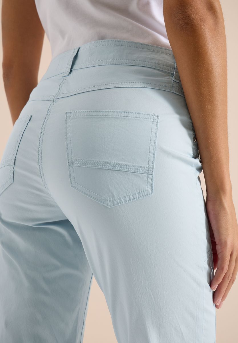3/4 Mid Waist Casual Fit Hose mit Turn Up