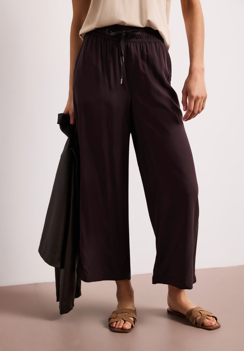 7/8 High Waist Wide Leg Hose im Loose Fit