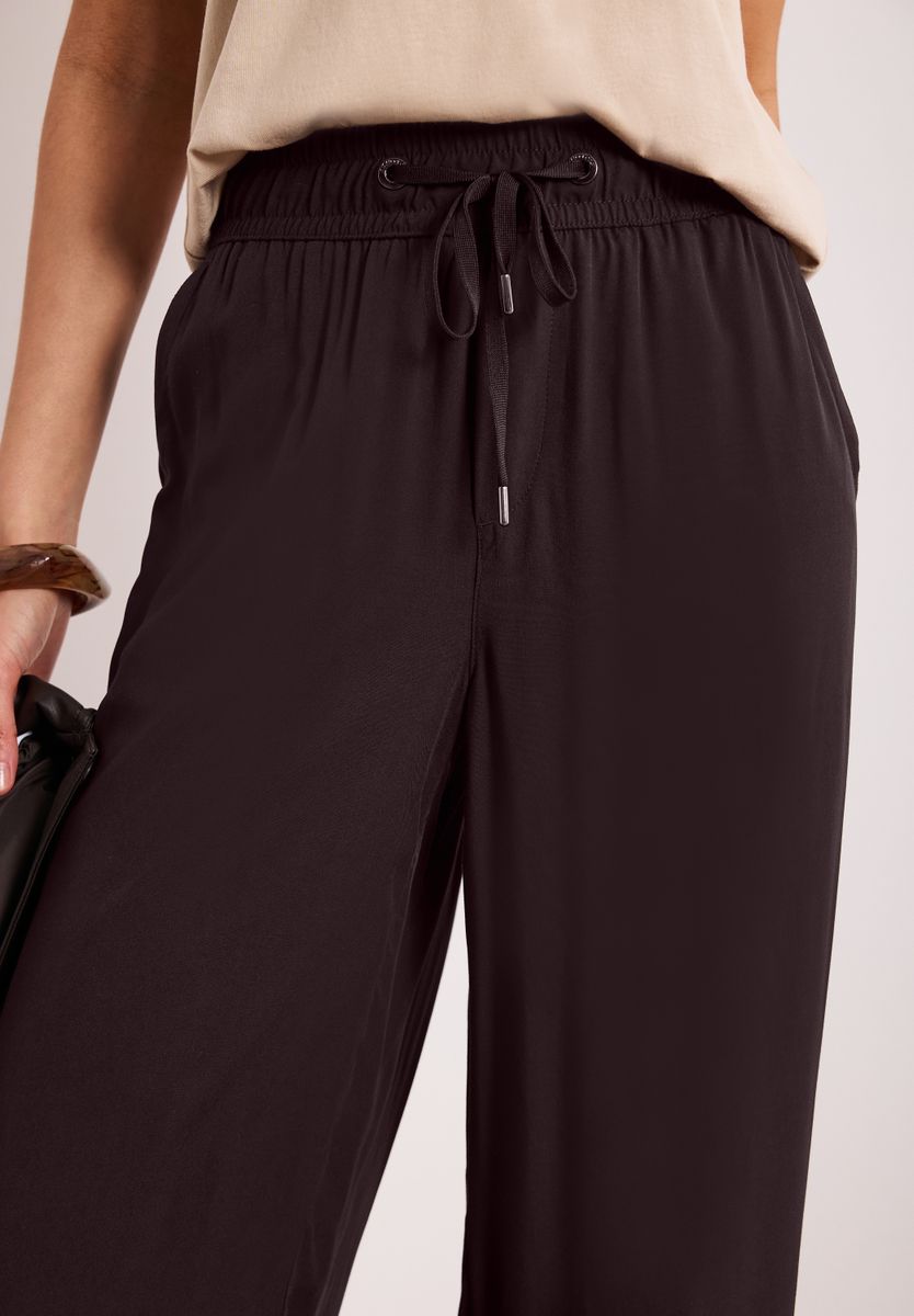 7/8 High Waist Wide Leg Hose im Loose Fit
