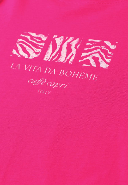Basic T-Shirt mit Rundhals und Print