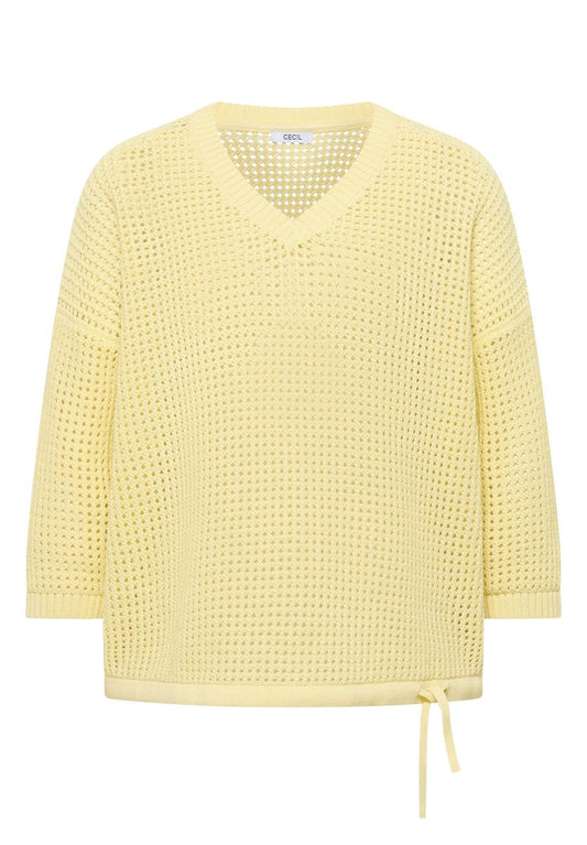 Kurzarm Pullover im Crochet-Look