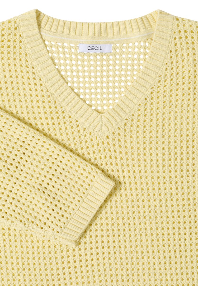 Kurzarm Pullover im Crochet-Look