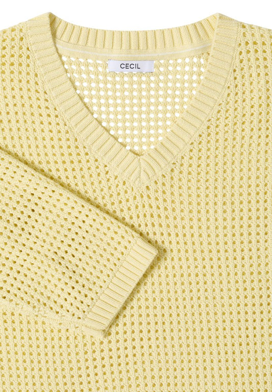 Kurzarm Pullover im Crochet-Look
