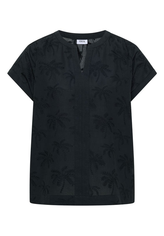 Dropped Shoulder Bluse mit Embroidery