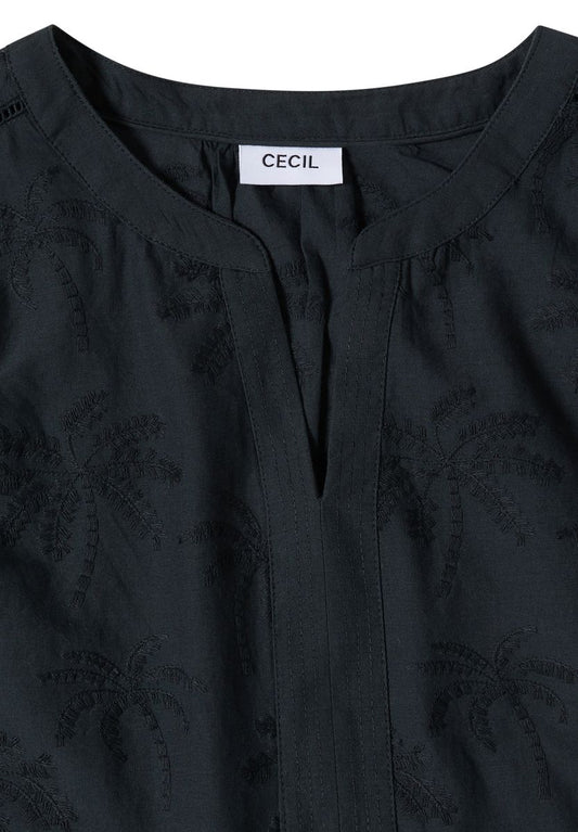 Dropped Shoulder Bluse mit Embroidery