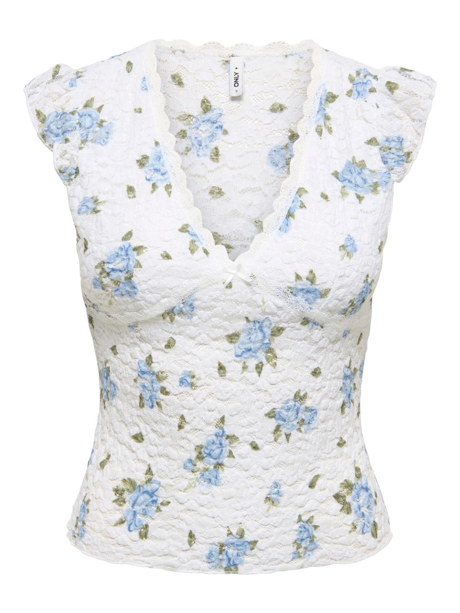 ONLSAGA S/S LACE TOP JRS